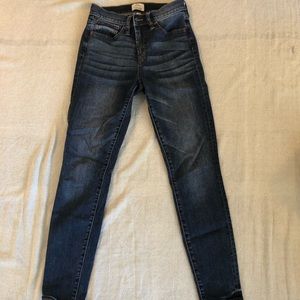 Jcrew 9”high rise toothpick jeans size 26